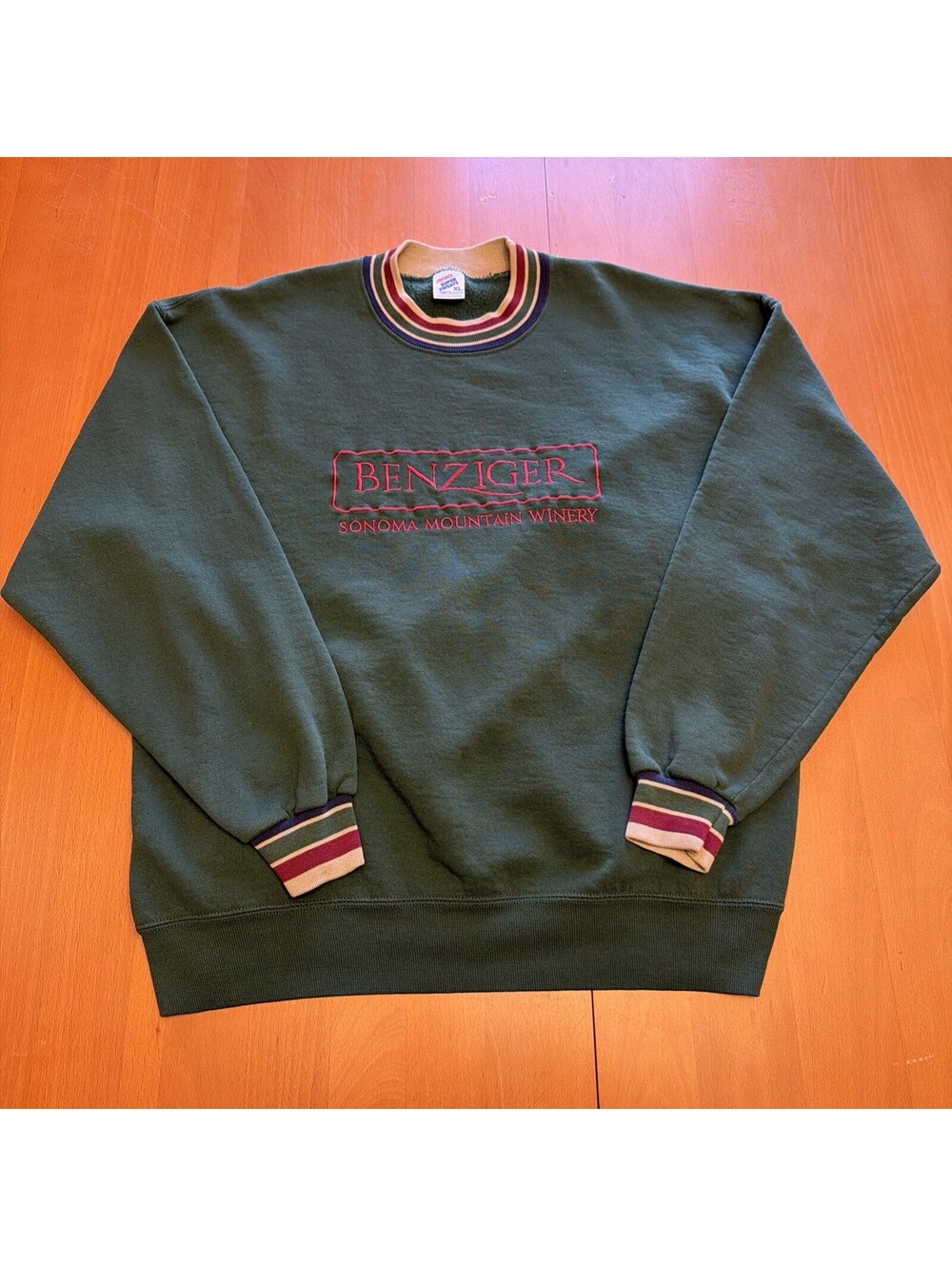 Benziger Sonoma Mountain Winery Jerzees Embroidered Sweatshirt XL Vintage